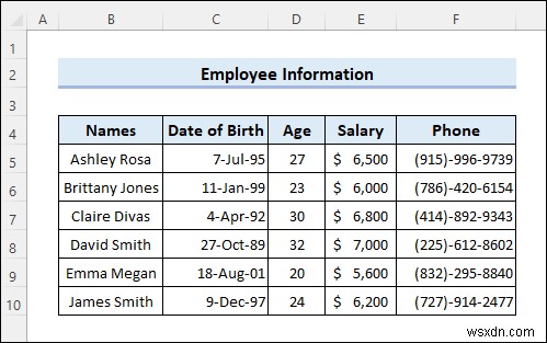 Excel में गोपनीय डेटा कैसे छिपाएं (5 आसान तरीके)