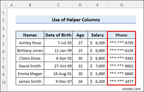 Excel में गोपनीय डेटा कैसे छिपाएं (5 आसान तरीके)