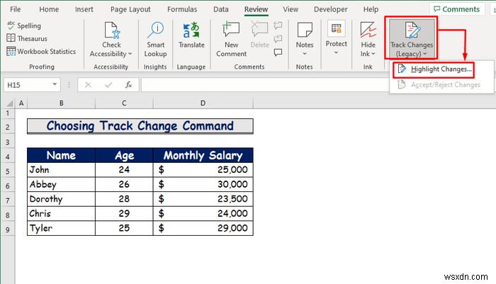 Excel में ट्रैक परिवर्तन कैसे सक्षम करें (अनुकूलन के साथ)