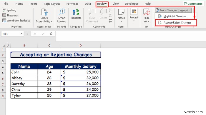 Excel में ट्रैक परिवर्तन कैसे सक्षम करें (अनुकूलन के साथ)