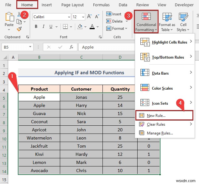 Excel में सेल वैल्यू के आधार पर वैकल्पिक पंक्ति को कैसे रंगें