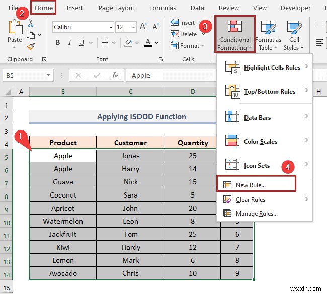 Excel में सेल वैल्यू के आधार पर वैकल्पिक पंक्ति को कैसे रंगें