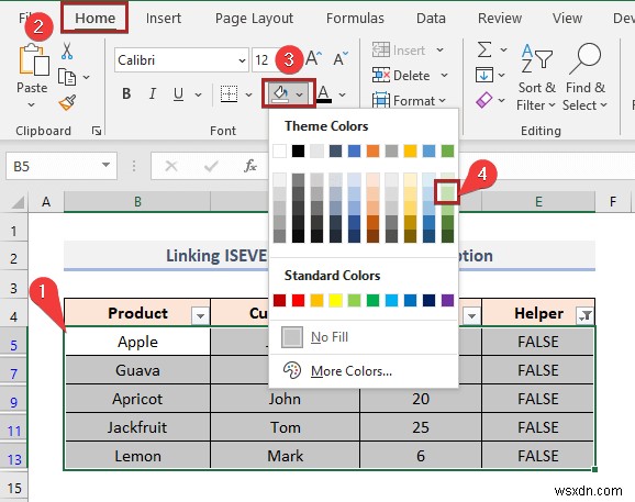 Excel में सेल वैल्यू के आधार पर वैकल्पिक पंक्ति को कैसे रंगें