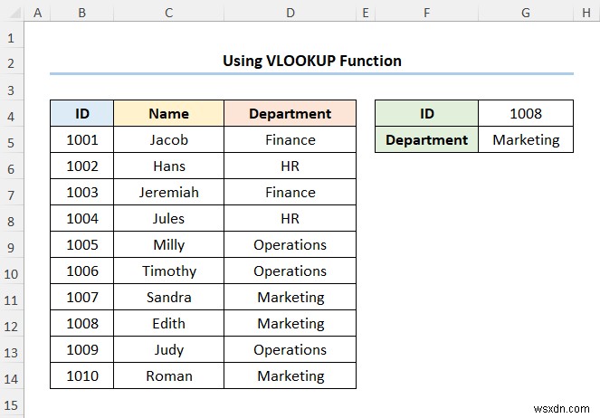 Excel में VLOOKUP का उपयोग करके डेटा कैसे मैप करें (4 त्वरित तरीके)