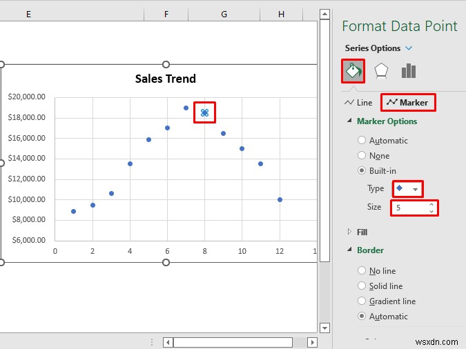 Excel में हर महीने के लिए मार्कर कैसे जोड़ें (आसान चरणों के साथ)