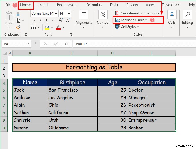 Excel में हर दूसरी पंक्ति को कैसे छायांकित करें (3 तरीके)