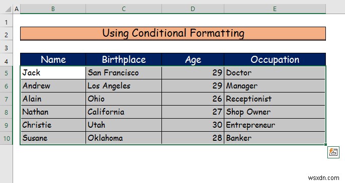 Excel में हर दूसरी पंक्ति को कैसे छायांकित करें (3 तरीके)