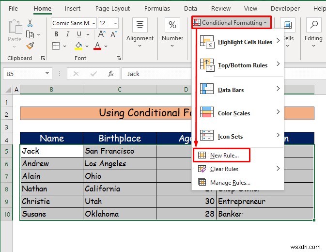 Excel में हर दूसरी पंक्ति को कैसे छायांकित करें (3 तरीके)