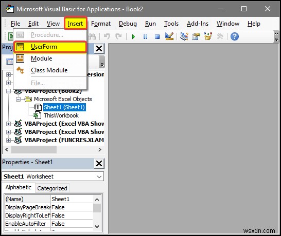 Excel VBA:फुल स्क्रीन में यूजरफॉर्म दिखाएं (4 आसान तरीके)