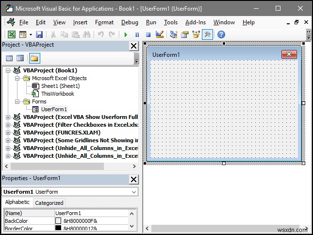 Excel VBA:फुल स्क्रीन में यूजरफॉर्म दिखाएं (4 आसान तरीके)