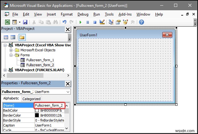 Excel VBA:फुल स्क्रीन में यूजरफॉर्म दिखाएं (4 आसान तरीके)