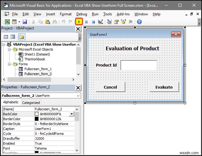 Excel VBA:फुल स्क्रीन में यूजरफॉर्म दिखाएं (4 आसान तरीके)