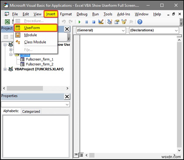 Excel VBA:फुल स्क्रीन में यूजरफॉर्म दिखाएं (4 आसान तरीके)