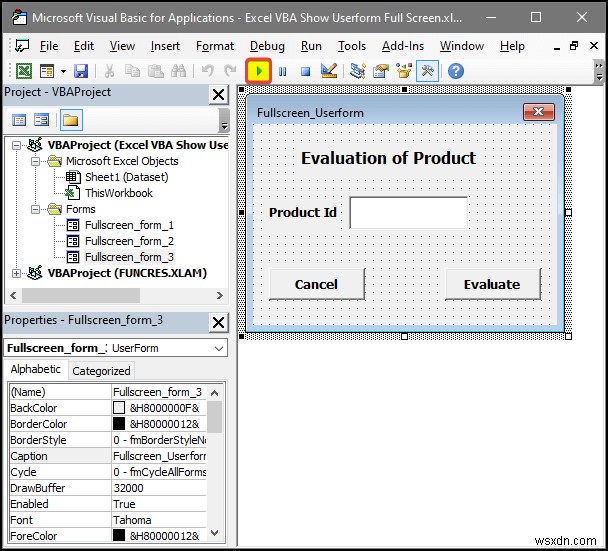 Excel VBA:फुल स्क्रीन में यूजरफॉर्म दिखाएं (4 आसान तरीके)