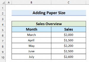 एक्सेल में पेपर साइज कैसे जोड़ें (4 आसान तरीके)