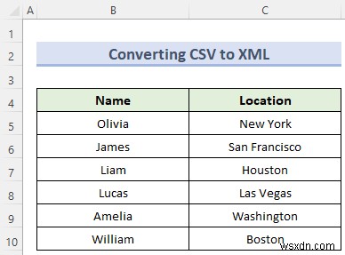 एक्सेल में CSV को XML में कैसे बदलें (आसान चरणों के साथ)