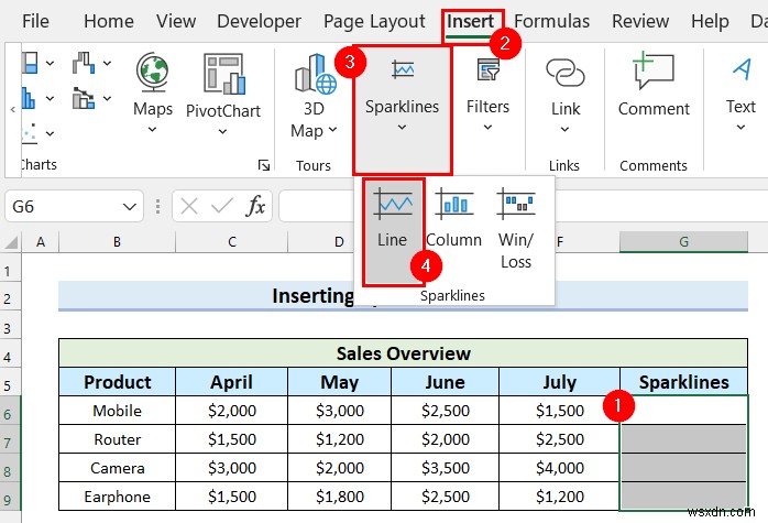 Excel में स्पार्कलाइन में मार्कर कैसे जोड़ें (आसान चरणों के साथ)