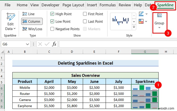 Excel में स्पार्कलाइन में मार्कर कैसे जोड़ें (आसान चरणों के साथ)