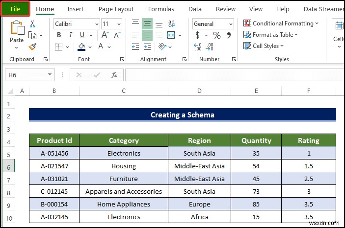 Excel में स्कीमा कैसे बनाएं (विस्तृत चरणों के साथ)