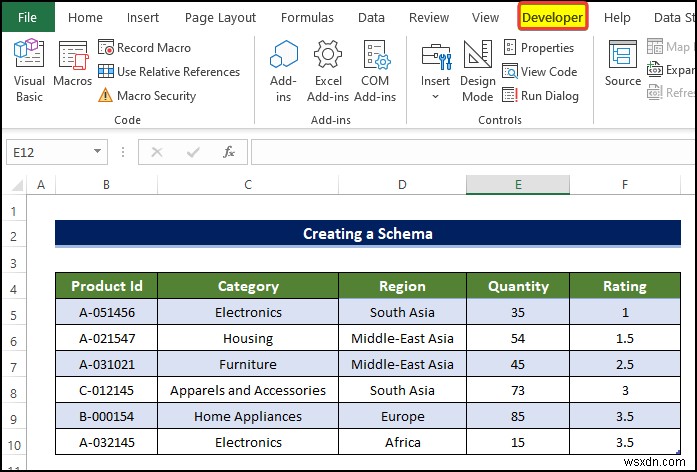 Excel में स्कीमा कैसे बनाएं (विस्तृत चरणों के साथ)