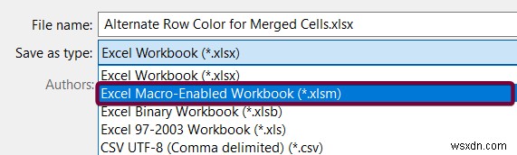 Excel में मर्ज किए गए सेल के लिए वैकल्पिक पंक्ति को कैसे रंगें