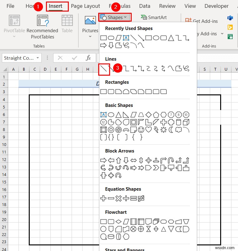 Excel में इंजीनियरिंग ड्राइंग कैसे बनाएं (2 उपयुक्त उदाहरण)