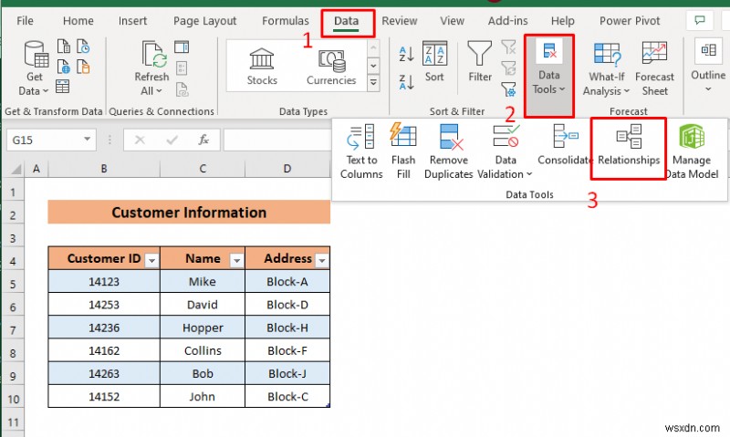 Excel में टेबल्स के बीच संबंध कैसे बनाएं (3 तरीके)