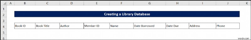 एक्सेल में लाइब्रेरी डेटाबेस कैसे बनाएं (आसान चरणों के साथ)