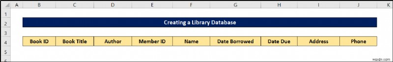 एक्सेल में लाइब्रेरी डेटाबेस कैसे बनाएं (आसान चरणों के साथ)