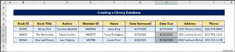 एक्सेल में लाइब्रेरी डेटाबेस कैसे बनाएं (आसान चरणों के साथ)