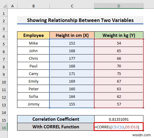 Excel ग्राफ़ में दो चरों के बीच संबंध कैसे दिखाएं