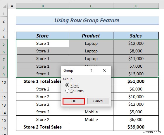 Excel में पंक्ति पदानुक्रम कैसे जोड़ें (2 आसान तरीके)