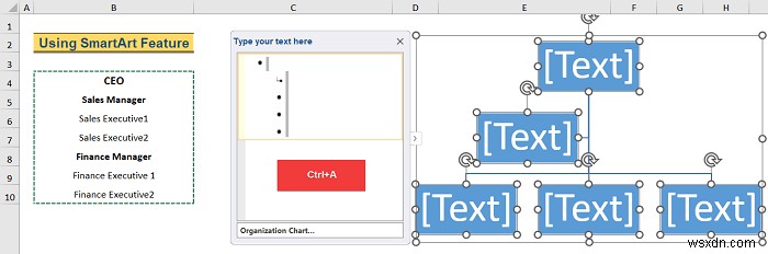 Excel में पदानुक्रम कैसे बनाएं (3 आसान तरीके)