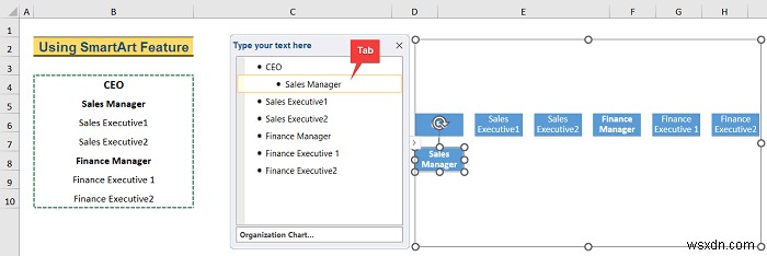 Excel में पदानुक्रम कैसे बनाएं (3 आसान तरीके)