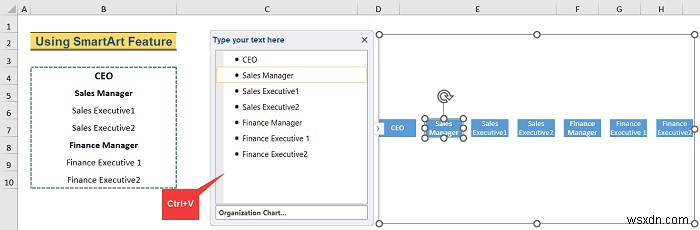 Excel में पदानुक्रम कैसे बनाएं (3 आसान तरीके)