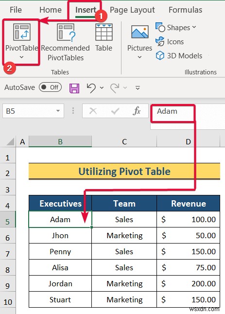 Excel में पदानुक्रम कैसे बनाएं (3 आसान तरीके)