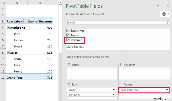 Excel में पदानुक्रम कैसे बनाएं (3 आसान तरीके)