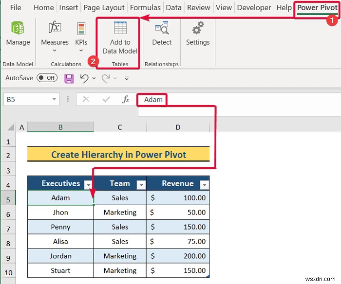 Excel में पदानुक्रम कैसे बनाएं (3 आसान तरीके)