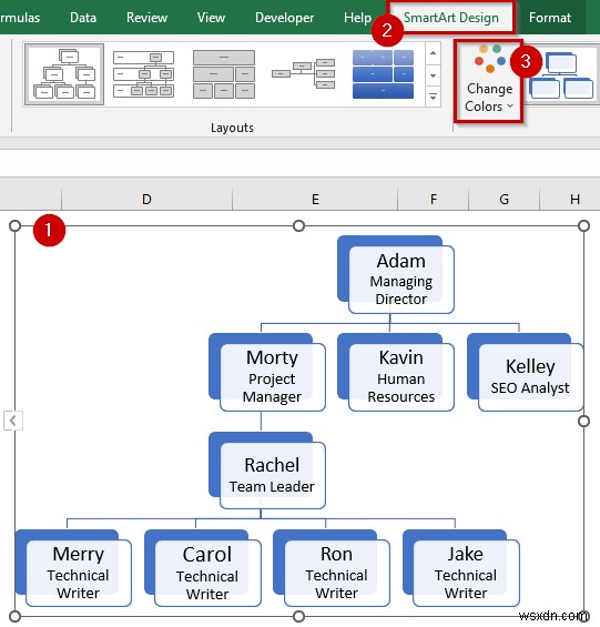 Excel में पदानुक्रम चार्ट कैसे बनाएं (3 आसान तरीके)