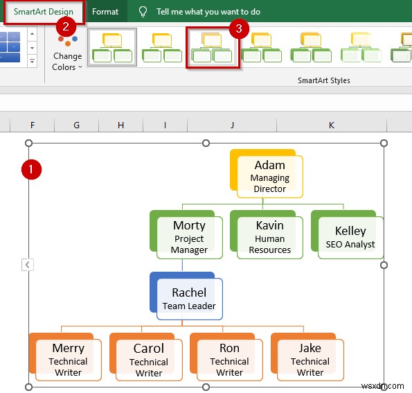 Excel में पदानुक्रम चार्ट कैसे बनाएं (3 आसान तरीके)