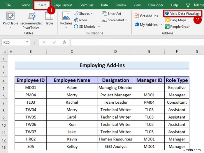 Excel में पदानुक्रम चार्ट कैसे बनाएं (3 आसान तरीके)