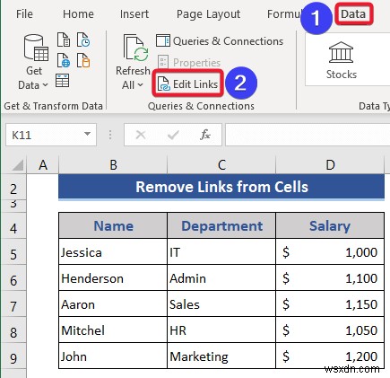 Excel में अज्ञात लिंक कैसे निकालें (4 उपयुक्त उदाहरण)