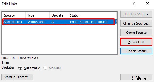 Excel में ब्रोकन लिंक्स को कैसे हटाएं (3 आसान तरीके)