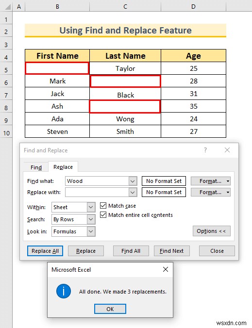 Excel में निश्चित मान वाले कक्षों को कैसे साफ़ करें (2 तरीके)