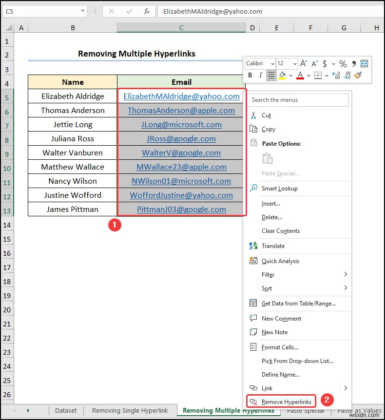 Excel में हिडन लिंक कैसे डिलीट करें (5 आसान तरीके)