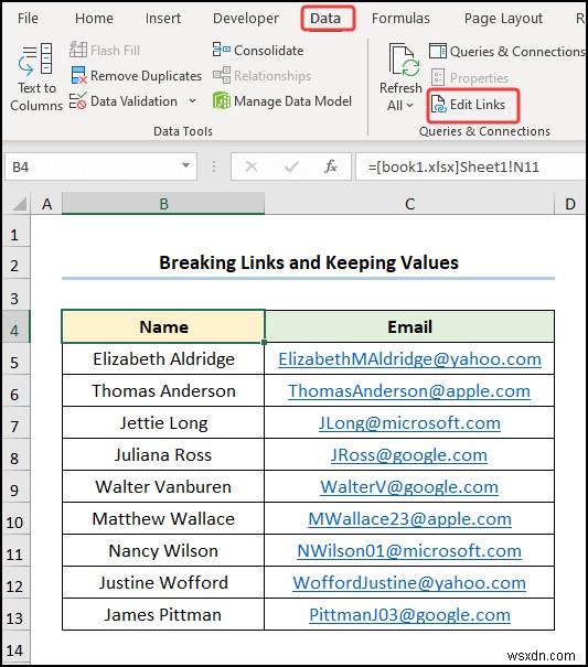 Excel में हिडन लिंक कैसे डिलीट करें (5 आसान तरीके)