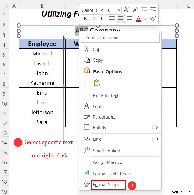 Excel में टेक्स्ट बॉक्स में टेक्स्ट को हाइलाइट कैसे करें (3 आसान तरीके)