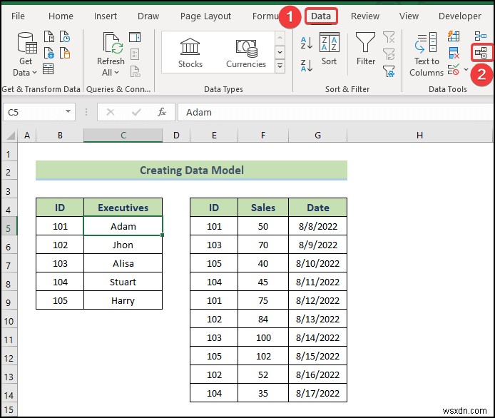 Excel में डेटा मॉडल से डेटा कैसे प्राप्त करें (2 आसान तरीके)