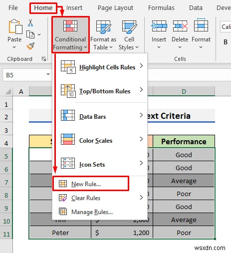 Excel में सशर्त स्वरूपण के साथ संपूर्ण पंक्ति को हाइलाइट कैसे करें