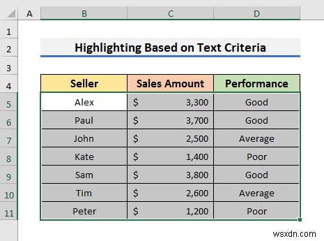 Excel में सशर्त स्वरूपण के साथ संपूर्ण पंक्ति को हाइलाइट कैसे करें